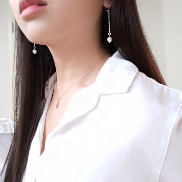 Pearl Hoop Earrings (Hand Crafted, Local, Slow Fashion) - Picture 6 of 6